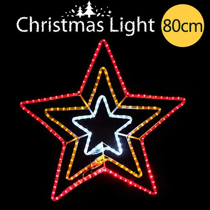 Three Colour Christmas Star Light Display With Controller - 6m 3 Three Colour Christmas Star Light Display With Controller - 6m - Image 3