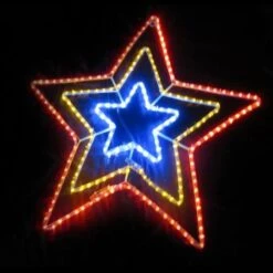 Three Colour Christmas Star Light Display With Controller - 6m 11 Three Colour Christmas Star Light Display With Controller - 6m -Christmas Lights Store 101601 965115 F
