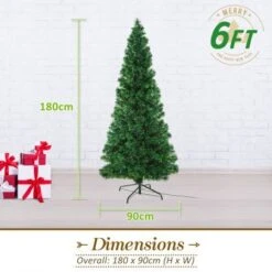 Fibre Optic LED Xmas Christmas Tree 6Ft 300 Branches -Christmas Lights Store 101669 2009681 F
