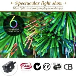 Fibre Optic LED Xmas Christmas Tree 6Ft 300 Branches -Christmas Lights Store 101669 2009695 F