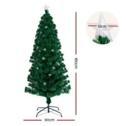 Jingle Jollys 1.8M 6FT LED Christmas Tree Optic Fiber Multi Colour Lights -Christmas Lights Store 102073 2376069 F