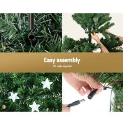 Jingle Jollys 2.1M 7FT LED Christmas Tree Optic Fiber Multi Colour Lights