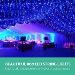 Jingle Jollys 800 LED Christmas Icicle - Lights Blue 13 Jingle Jollys 800 LED Christmas Icicle - Lights Blue -Christmas Lights Store 102099 2257719 F