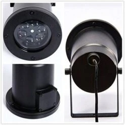 Waterproof Automatically LED Moving Snowflakes Spotlight Lamp Snowflakes LED Projection Christmas Decoration Light- RGB -Christmas Lights Store 123971 746589 F