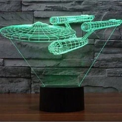 LUD Star Wars Warship Touch 3D LED Night Light 7 Colorful Decoration Christmas Light