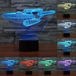 LUD Star Wars Warship Touch 3D LED Night Light 7 Colorful Decoration Christmas Light -Christmas Lights Store 123997 798303 F