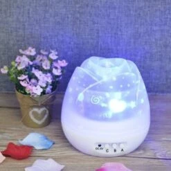 Portable Starry Sky Rose Buds USB LED Projector Night Light Christmas Gift -Christmas Lights Store 149629 944689 F