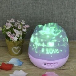Portable Starry Sky Rose Buds USB LED Projector Night Light Christmas Gift -Christmas Lights Store 149629 944693 F