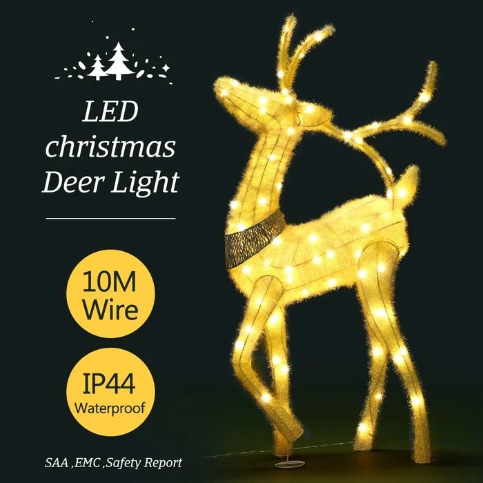 3D Christmas Reindeer Light 10M LED Rope Fairy Xmas Decor Figure - Warm White 1 3D Christmas Reindeer Light 10M LED Rope Fairy Xmas Decor Figure - Warm White