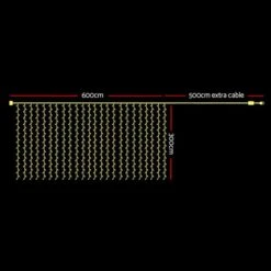 Christmas 600 LED Curtain Lights - Warm Yellow 13 Christmas 600 LED Curtain Lights - Warm Yellow -Christmas Lights Store 152333 1382895 HD