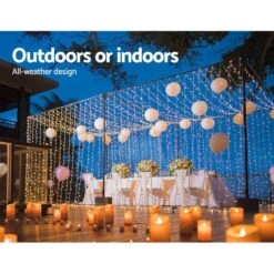 Christmas 600 LED Curtain Lights - Warm Yellow