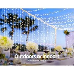 Christmas 600 LED Curtain Lights - White -Christmas Lights Store 152335 1904605 F