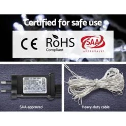 Christmas 600 LED Curtain Lights - White -Christmas Lights Store 152335 1904607 F