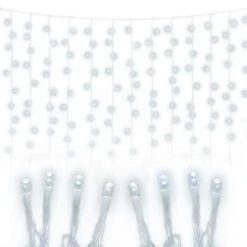 Christmas 600 LED Curtain Lights - White -Christmas Lights Store 152335 1904609 F