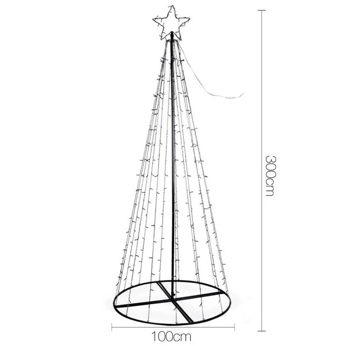 Jingle Jollys 3M LED Christmas Tree Multi Colour 5 Jingle Jollys 3M LED Christmas Tree Multi Colour - Image 5