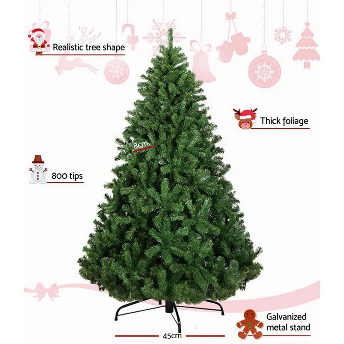 Jingle Jollys 1.8M 6FT Christmas Tree Xmas Decoration Green Home Decor 800 Tips Green 7 Jingle Jollys 1.8M 6FT Christmas Tree Xmas Decoration Green Home Decor 800 Tips Green - Image 7