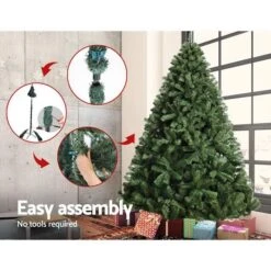 Jingle Jollys 2.4M 8FT Christmas Tree Decoration Home Decor 1500 Tips Green -Christmas Lights Store 153623 1503493 HD