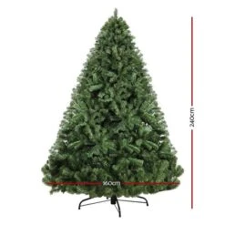 Jingle Jollys 2.4M 8FT Christmas Tree Decoration Home Decor 1500 Tips Green -Christmas Lights Store 153623 1503495 HD
