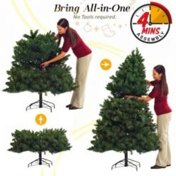 Fibre Optic LED Xmas Christmas Tree 6Ft 300 Branches + Bauble Balls -Christmas Lights Store 154197 2009711 F