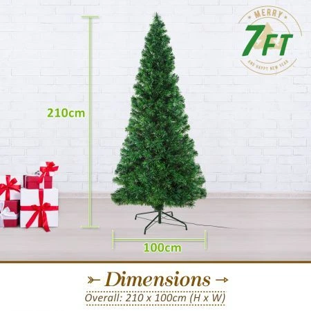 Fibre Optic LED Xmas Christmas Tree 7Ft 450 Branches + Bauble Balls 8 Fibre Optic LED Xmas Christmas Tree 7Ft 450 Branches + Bauble Balls - Image 8