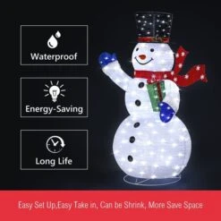 3D Christmas Snowman LED Light - White -Christmas Lights Store 159723 1062713 HD
