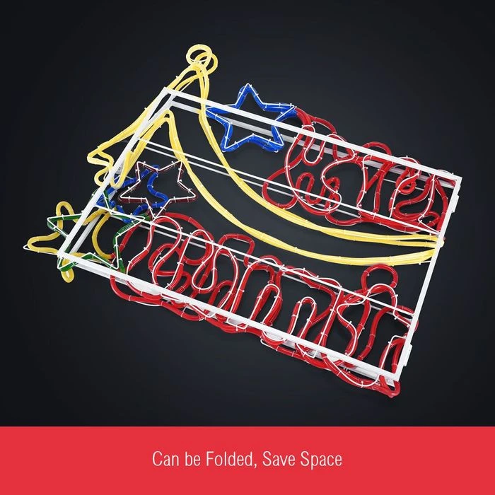 LED Merry Christmas Rope Lights - Colorful 8 LED Merry Christmas Rope Lights - Colorful - Image 8