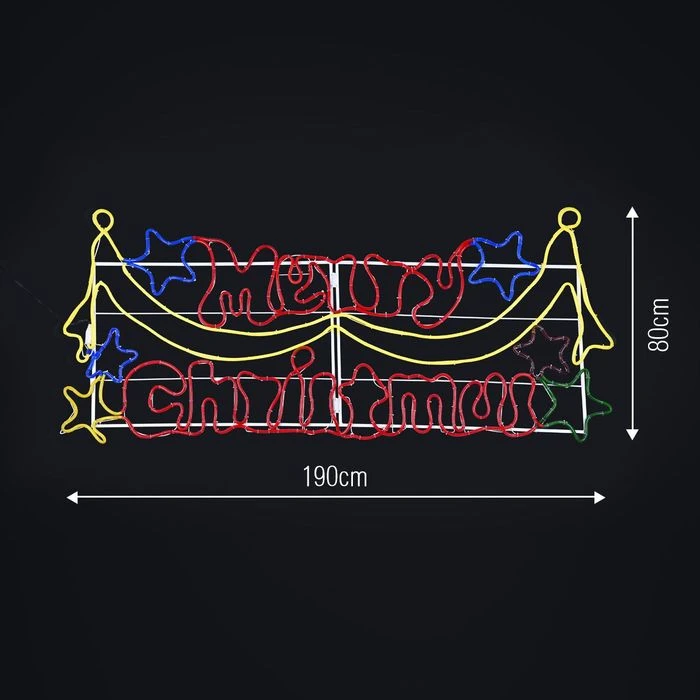 LED Merry Christmas Rope Lights - Colorful 7 LED Merry Christmas Rope Lights - Colorful - Image 7