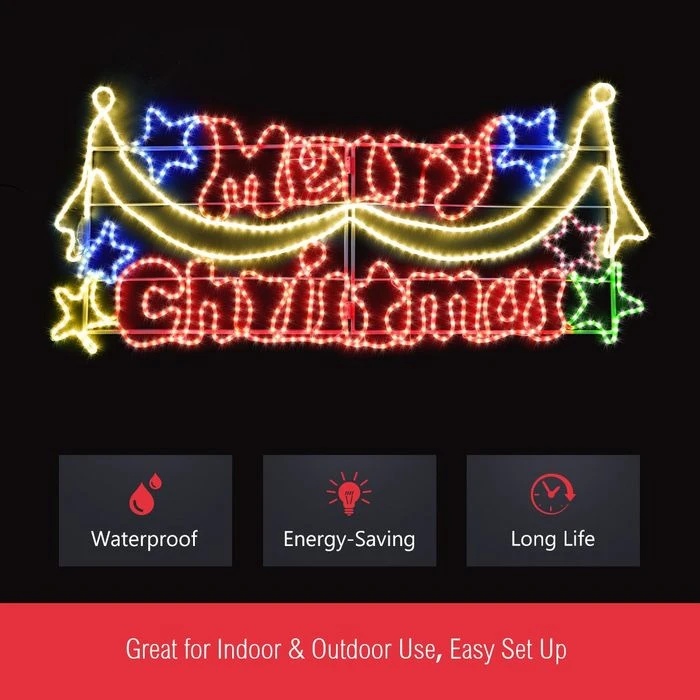 LED Merry Christmas Rope Lights - Colorful 6 LED Merry Christmas Rope Lights - Colorful - Image 6