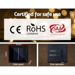 Jingle Jollys 500 LED Solar Powered Christmas Icicle Lights 20M Outdoor Fairy String Party Warm White 13 Jingle Jollys 500 LED Solar Powered Christmas Icicle Lights 20M Outdoor Fairy String Party Warm White -Christmas Lights Store 160995 2257745 F