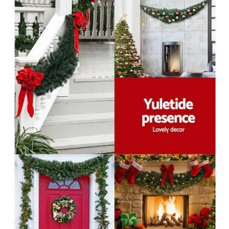 Jingle Jollys Christmas Garland 1.8M Xmas Tree Decoration Green 4 Jingle Jollys Christmas Garland 1.8M Xmas Tree Decoration Green - Image 4