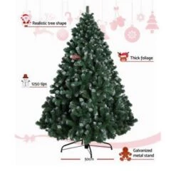 Jingle Jollys Christmas Tree 2.1M Xmas Trees Decorations Snowy 1250 Tips -Christmas Lights Store 168393 1361305 F