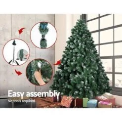 Jingle Jollys 8FT Christmas Snow Tree -Christmas Lights Store 168395 1361279 F