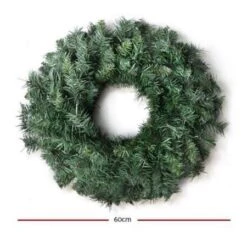 Jingle Jollys Christmas Wreath 60cm Xmas Tree Decoration Green -Christmas Lights Store 168397 1361091 F