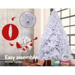 Jingle Jollys Christmas Tree 2.1M Xmas Trees Decorations White 1000 Tips -Christmas Lights Store 168497 1361133 F
