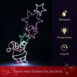 New Christmas Lights Santa And Star Motif 10M LED Rope Fairy Xmas Decoration Outdoor Home Display -Christmas Lights Store 185695 1383893 HD