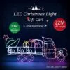 New Christmas Lights Gifts Cart Motif 22M LED Rope Xmas Decoration Outdoor Home Display