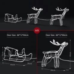 New 3D Reindeer Sleigh Motif Christmas Lights 22M LED Rope Xmas Decoration Outdoor Home Display 20 New 3D Reindeer Sleigh Motif Christmas Lights 22M LED Rope Xmas Decoration Outdoor Home Display -Christmas Lights Store 185713 1384133 HD