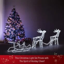 New 3D Reindeer Sleigh Motif Christmas Lights 22M LED Rope Xmas Decoration Outdoor Home Display 17 New 3D Reindeer Sleigh Motif Christmas Lights 22M LED Rope Xmas Decoration Outdoor Home Display -Christmas Lights Store 185713 1384139 HD