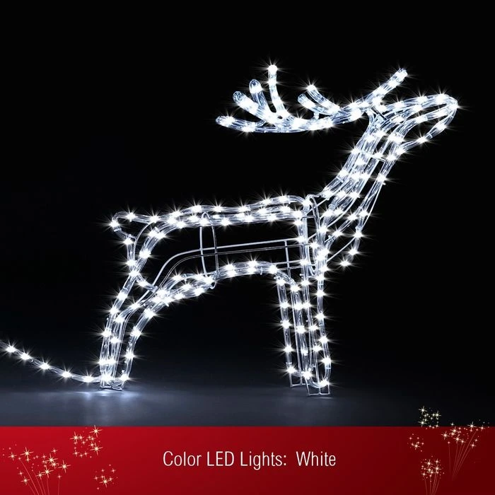 New 3D Reindeer Sleigh Motif Christmas Lights 22M LED Rope Xmas Decoration Outdoor Home Display 4 New 3D Reindeer Sleigh Motif Christmas Lights 22M LED Rope Xmas Decoration Outdoor Home Display - Image 4