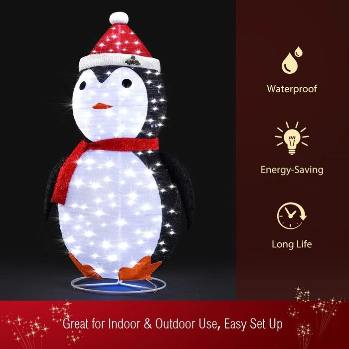 New 3D Penguin Christmas Lights 200 LED Rope Xmas Decoration Outdoor Home Display - 180cm 4 New 3D Penguin Christmas Lights 200 LED Rope Xmas Decoration Outdoor Home Display - 180cm - Image 4