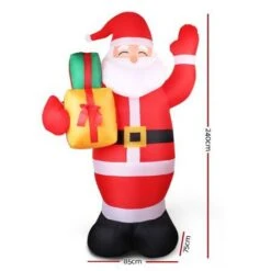 Jingle Jollys 2.4M Christmas Inflatables Santa Xmas Light Decor LED Airpower -Christmas Lights Store 186303 2251181 F