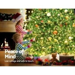 Jingle Jollys 2.4M 8FT Christmas Tree Xmas 3190 LED Lights Warm White 1436 Tips -Christmas Lights Store 187861 1400309 F