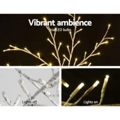 Jingle Jollys 1.5M LED Christmas Branch Tree 304 LED Xmas Warm White Optic Fiber -Christmas Lights Store 188001 1401293 F