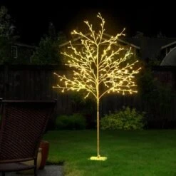 Jingle Jollys 1.5M LED Christmas Branch Tree 304 LED Xmas Warm White Optic Fiber -Christmas Lights Store 188001 1401299 F