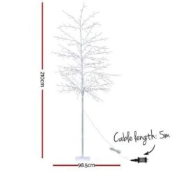 Jingle Jollys 2.1M LED Christmas Branch Tree 480 LED Xmas Warm White Optic Fiber -Christmas Lights Store 188003 2092697 F