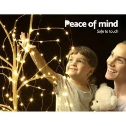 Jingle Jollys 2.1M LED Christmas Willow Tree 600 LED Xmas Warm White Optic Fiber -Christmas Lights Store 188009 1401351 F