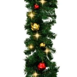 Christmas Garland Decorated With Baubles And LED Lights 5 M -Christmas Lights Store 195293 1480855 F