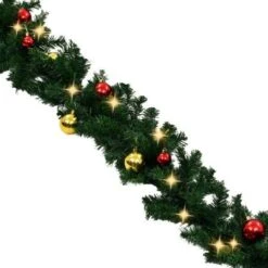 Christmas Garland Decorated With Baubles And LED Lights 5 M -Christmas Lights Store 195293 1480859 F
