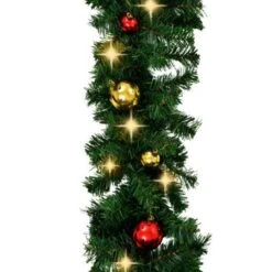 Christmas Garland Decorated With Baubles And LED Lights 10 M -Christmas Lights Store 195295 1480869 F
