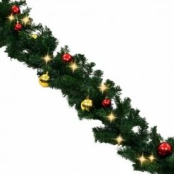 Christmas Garland Decorated With Baubles And LED Lights 10 M -Christmas Lights Store 195295 1480873 F